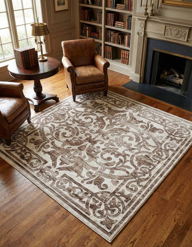 Detail image of 6' x 6' Hermitage Square Rug