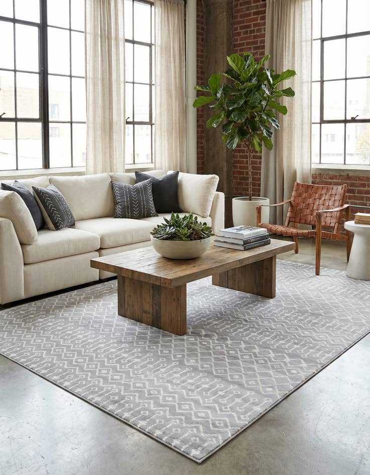 Detail image of 10' x 13' Kasbah Trellis Rug