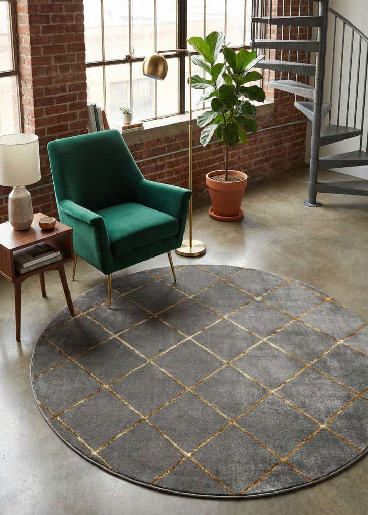 6' x 6' Vogue Geo Round Rug
