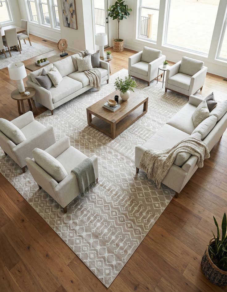 Detail image of 10' 8 x 16' 5 Kasbah Trellis Rug