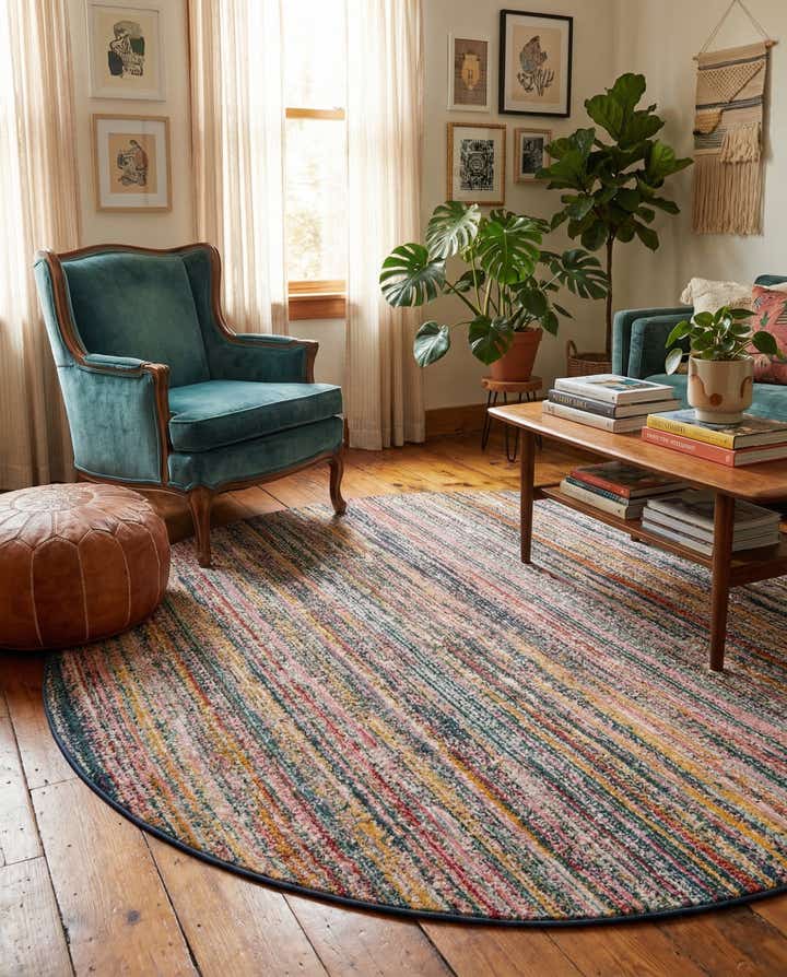 7' 10 x 7' 10 Gemstone Round Rug