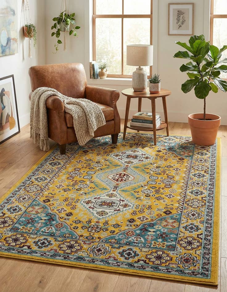 Detail image of 4' x 6' Kamala Washable Rug