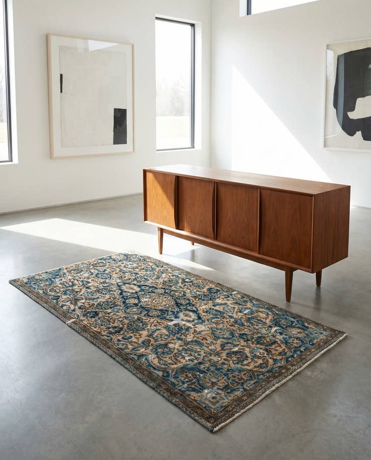 Detail image of 2' 10 x 5' Hand Knotted Ultra Vintage Persian Wool Rug