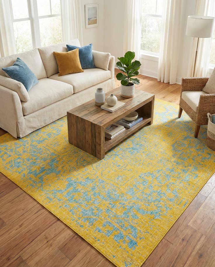 Detail image of 10' 8 x 10' 8 Easy-Clean Jill Zarin Dubai Indoor / Outdoor Square Rug