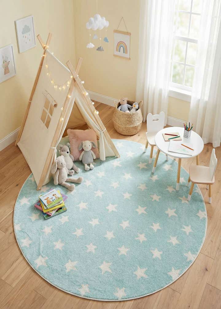 6' x 6' Whimsy Kids Round Rug