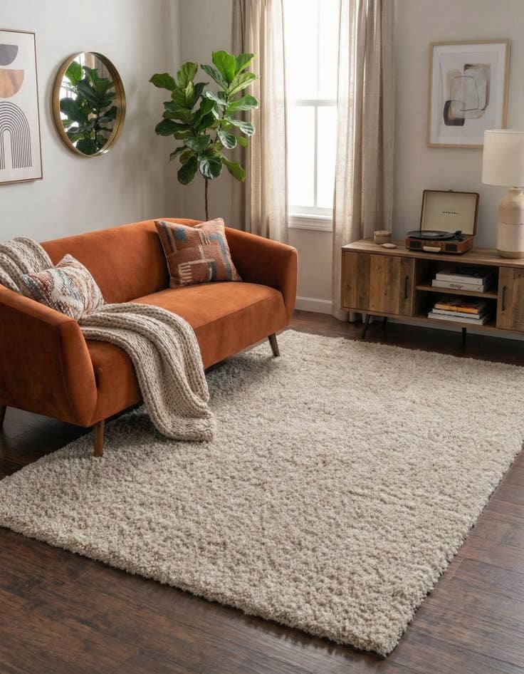 Detail image of 5' 3 x 8' Zermatt Shag Rug