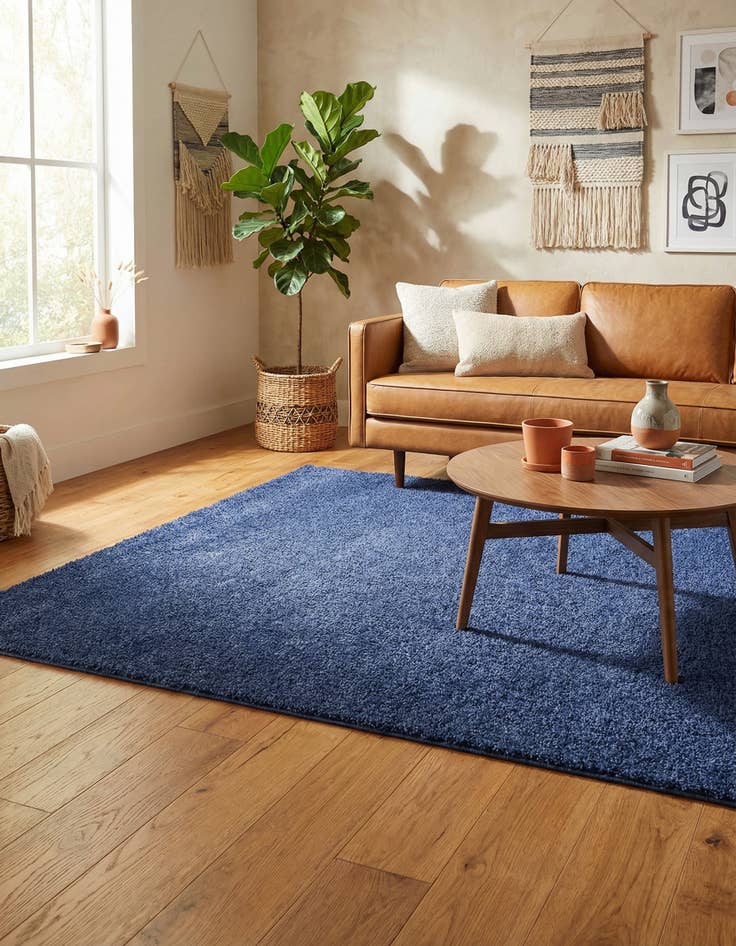 Detail image of 6' x 9' Solid Frieze Rug