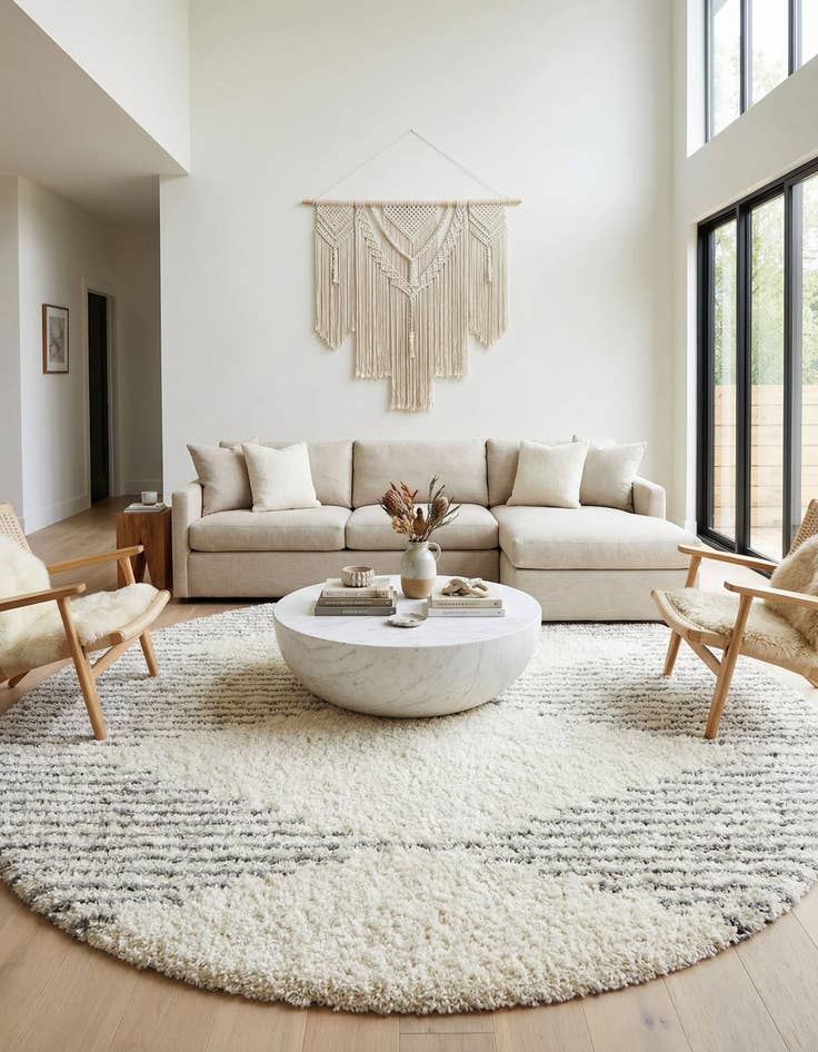 Detail image of 10' x 10' Infinity Shag Round Rug