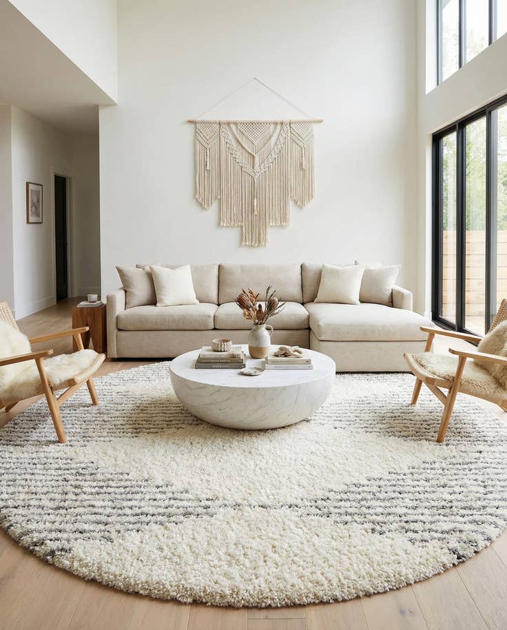 Detail image of 10' x 10' Infinity Shag Round Rug