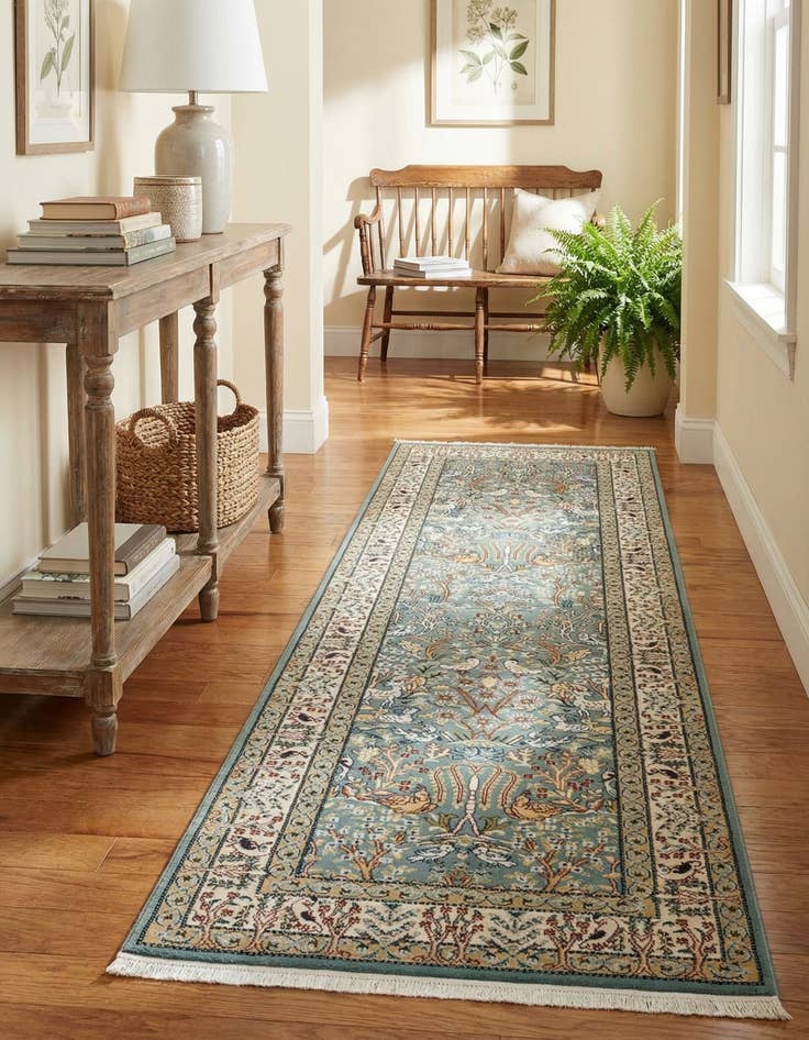 Detail image of  2' 7 x 9' Nain Design Runner Rug