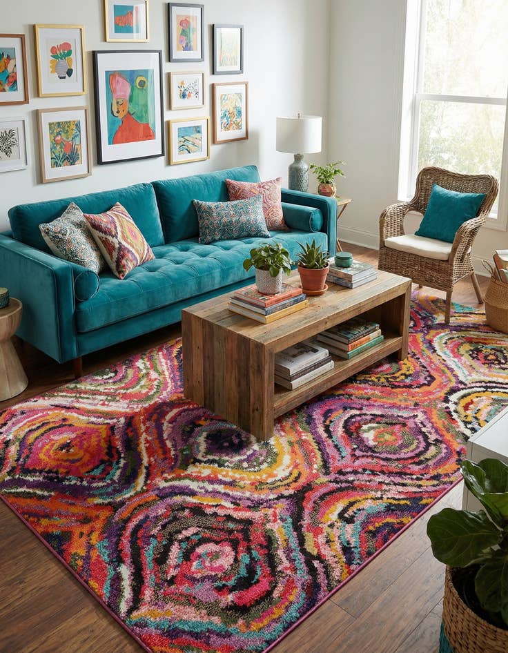 Detail image of 5' x 8' Washable Hyacinth Rug