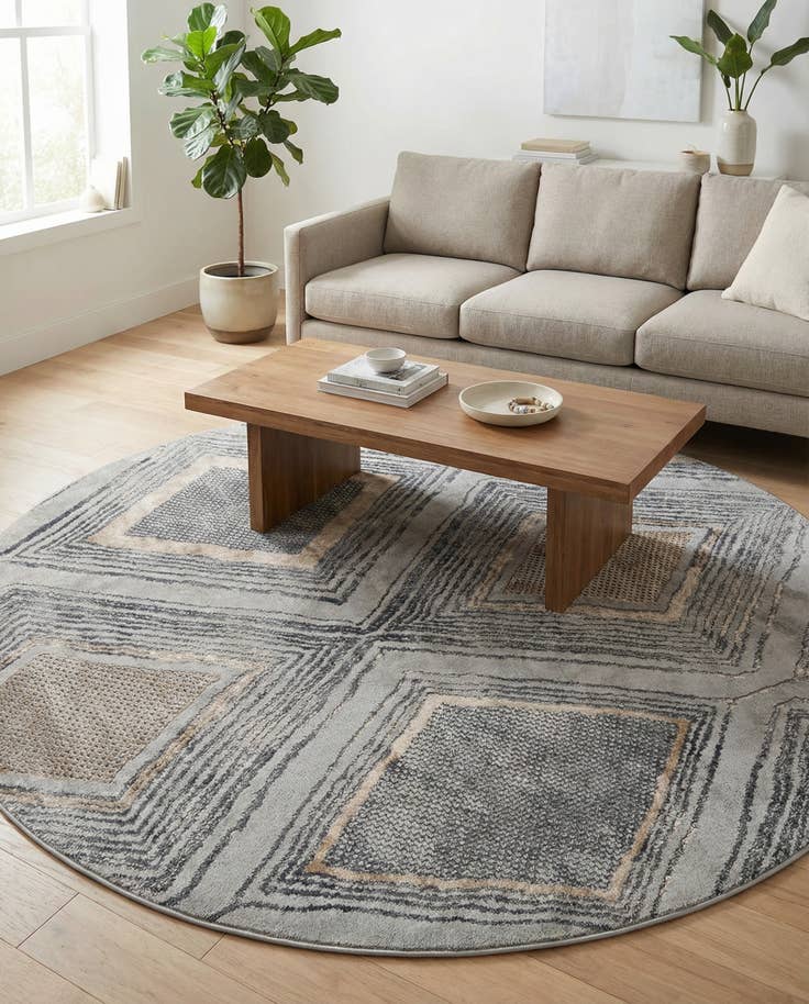 Detail image of 7' x 7' Caspian Round Rug