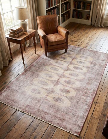 4' x 6' Hand Knotted Ultra Vintage Persian Wool Rug