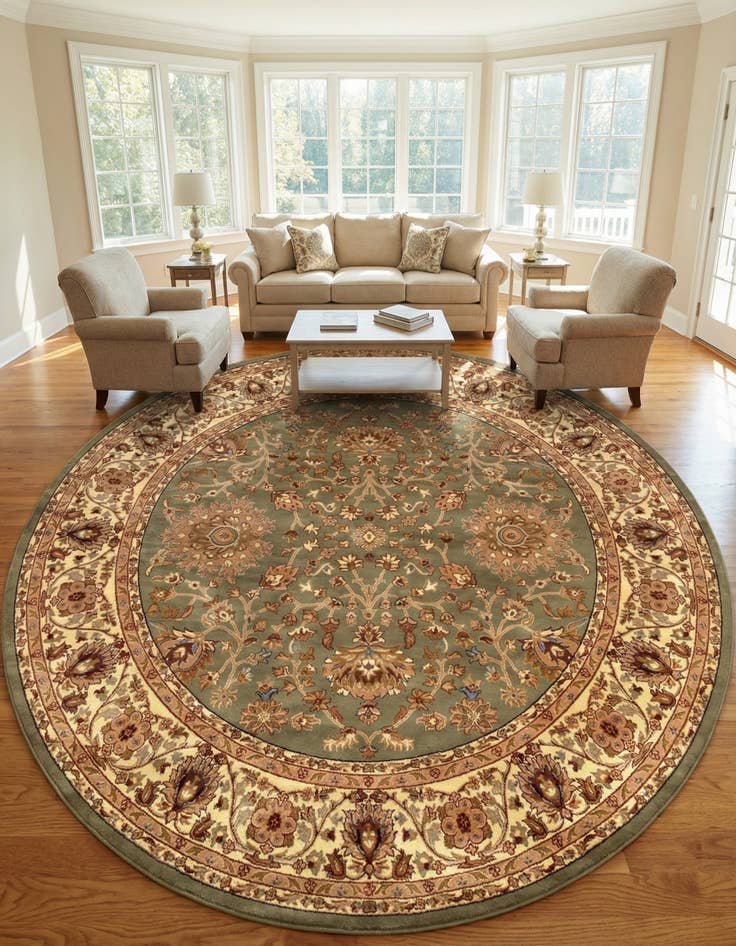 Detail image of 13' x 13' Classic Agra Round Rug