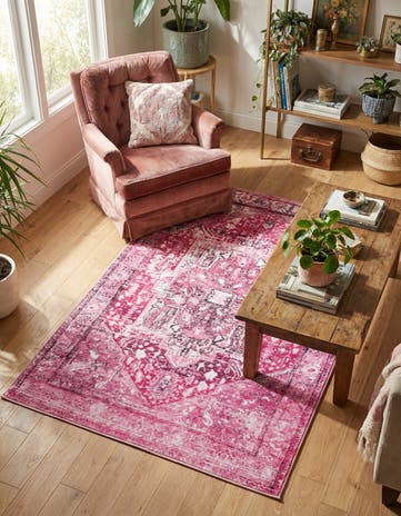 Plumrose Pink Medina Rug