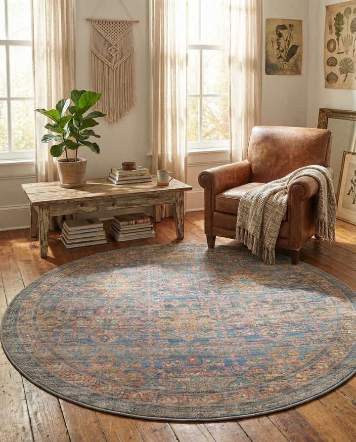 5' 3 x 5' 3 Nostalgia Round Rug