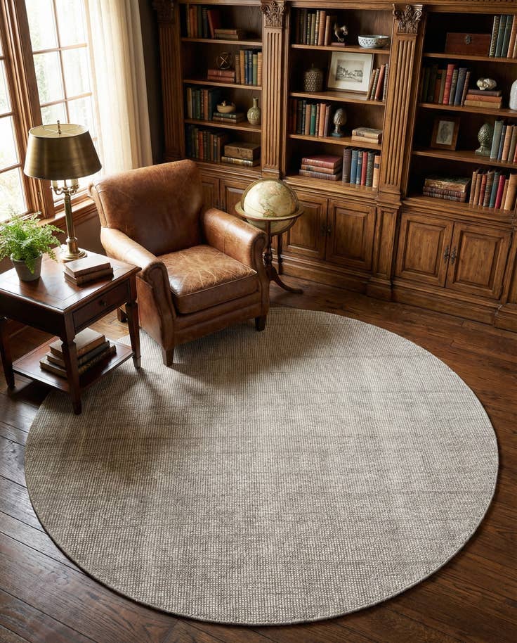 Detail image of 6' 1 x 6' 1 Hand Woven Jill Zarin English Manor Wool Round Rug