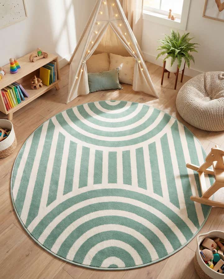 4' x 4' Whimsy Kids Round Rug