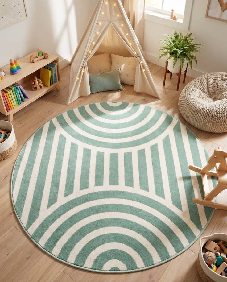 Detail image of 4' x 4' Whimsy Kids Round Rug