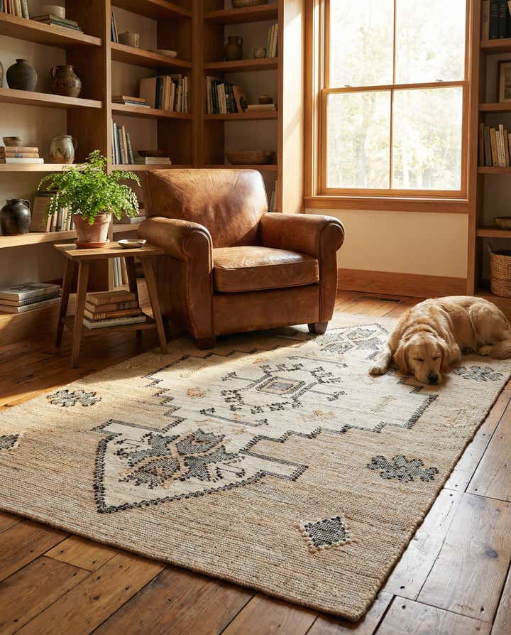 5' 1 x 8' Hand Woven Kala Handwoven Jute Rug