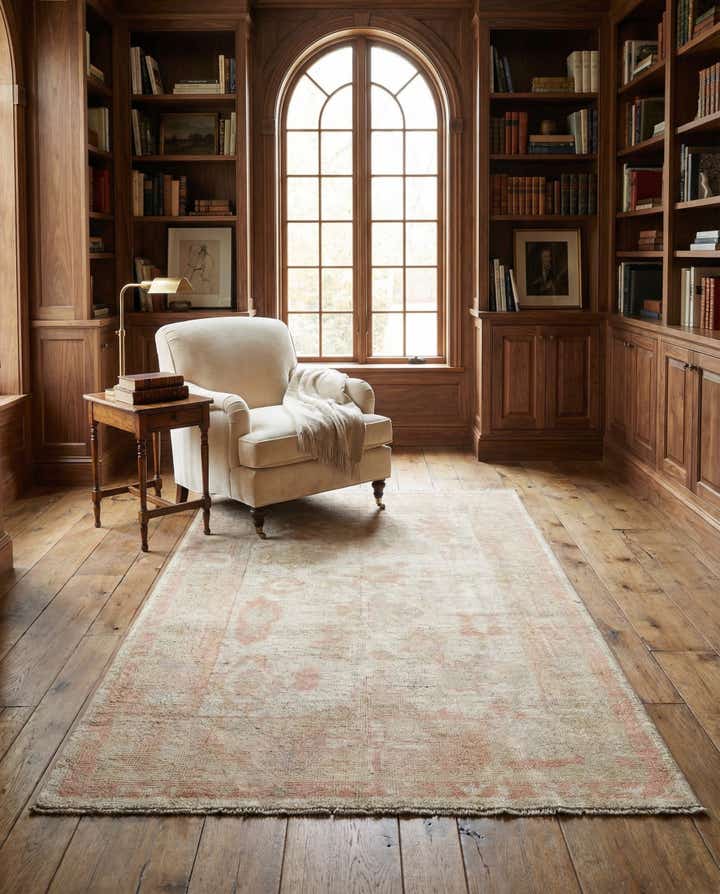 4' 2 x 6' 3 Hand Knotted Oushak Wool Rug