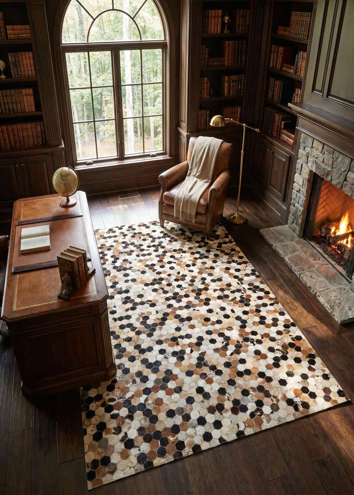 5' 1 x 8' Cowhide - Patchwork Rug
