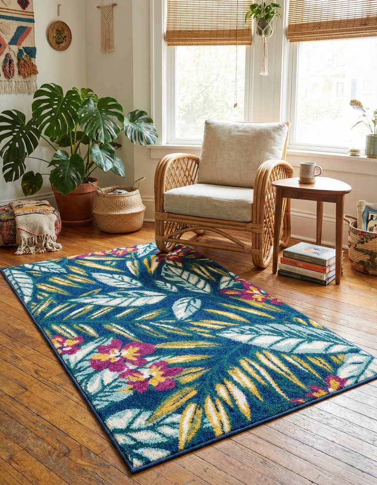 Detail image of 3' x 5' 3 Bloom Rug