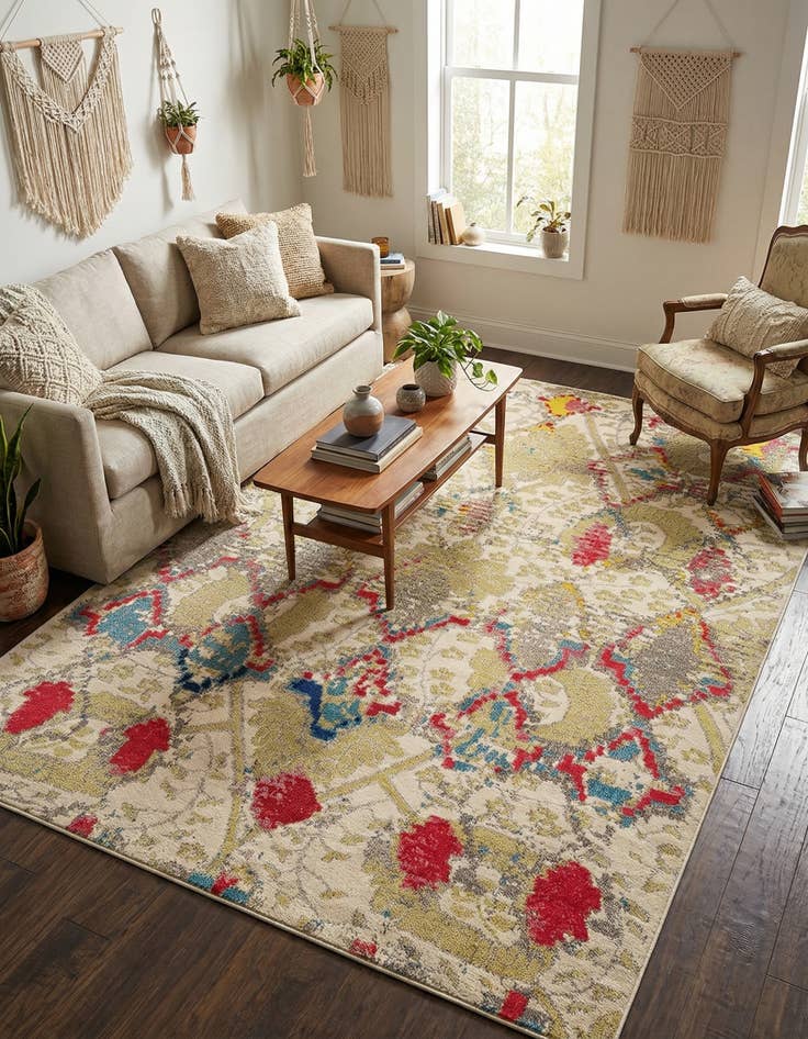 Detail image of 7' x 10'  Washable Santa Fe Rug