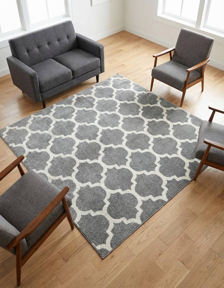 Detail image of 6' x 6' Lattice Square Rug