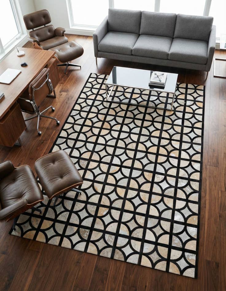 Detail image of 5' 2 x 7' 7 Cowhide Rug