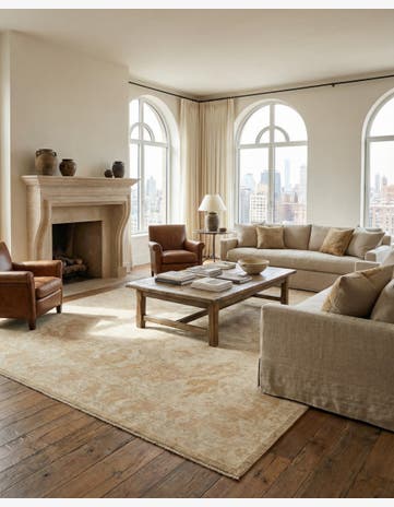 9' 6 x 12' 2 Hand Knotted Oushak Wool Rug