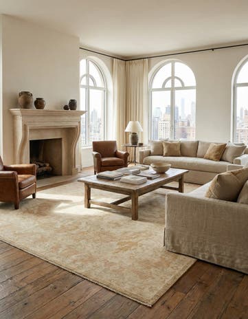 9' 6 x 12' 2 Hand Knotted Oushak Wool Rug