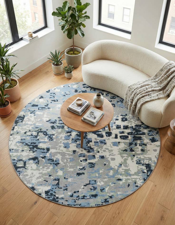 Detail image of 7' 10 x 7' 10 Kamala Washable Round Rug