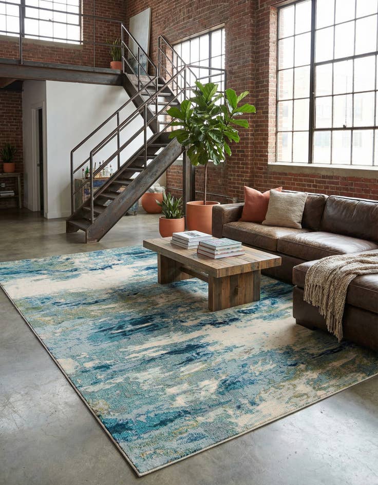 Detail image of 10' x 14' Washable Theia Rug