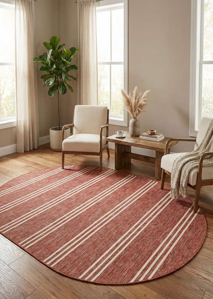 7' 10 x 10' Easy-Clean Jill Zarin Anguilla Indoor / Outdoor Oval Rug