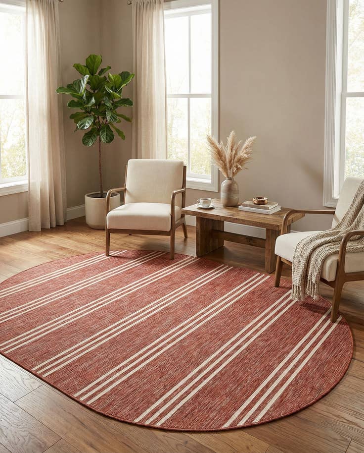 Detail image of 7' 10 x 10' Easy-Clean Jill Zarin Anguilla Indoor / Outdoor Oval Rug