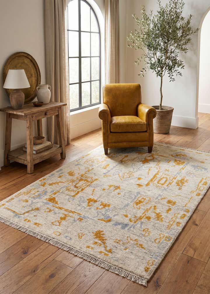 4' 1 x 6' 1 Oushak Wool Rug