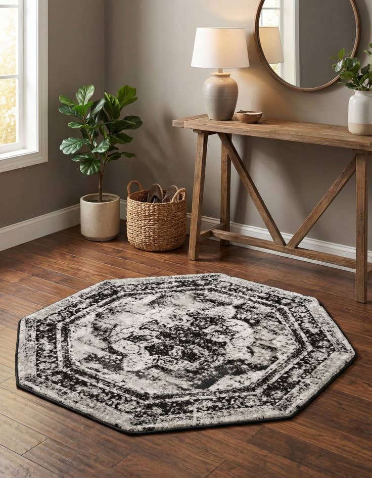 Detail image of 4' 1 x 4' 1 Monaco Octagon Rug