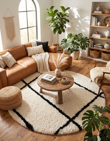 10' x 10' Infinity Shag Round Rug