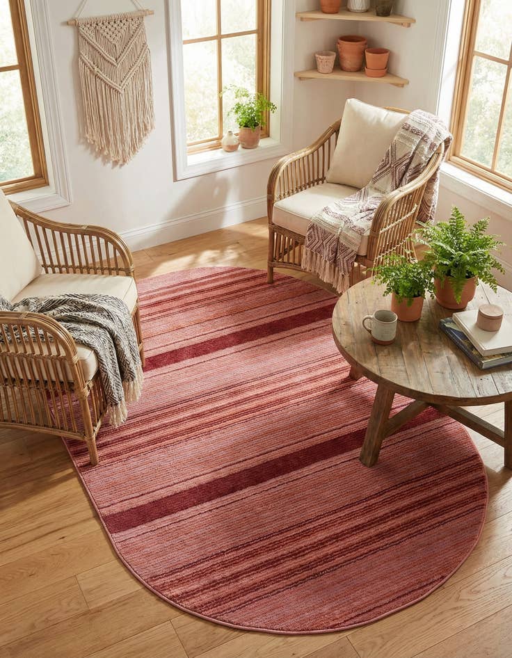 Detail image of 5' 3 x 8' Gemstone Oval Rug