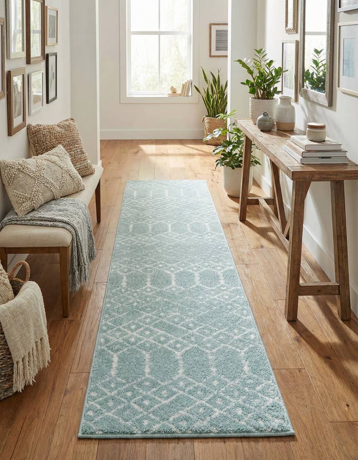 Detail image of 2' x 8' Paxon Trellis Runner Rug