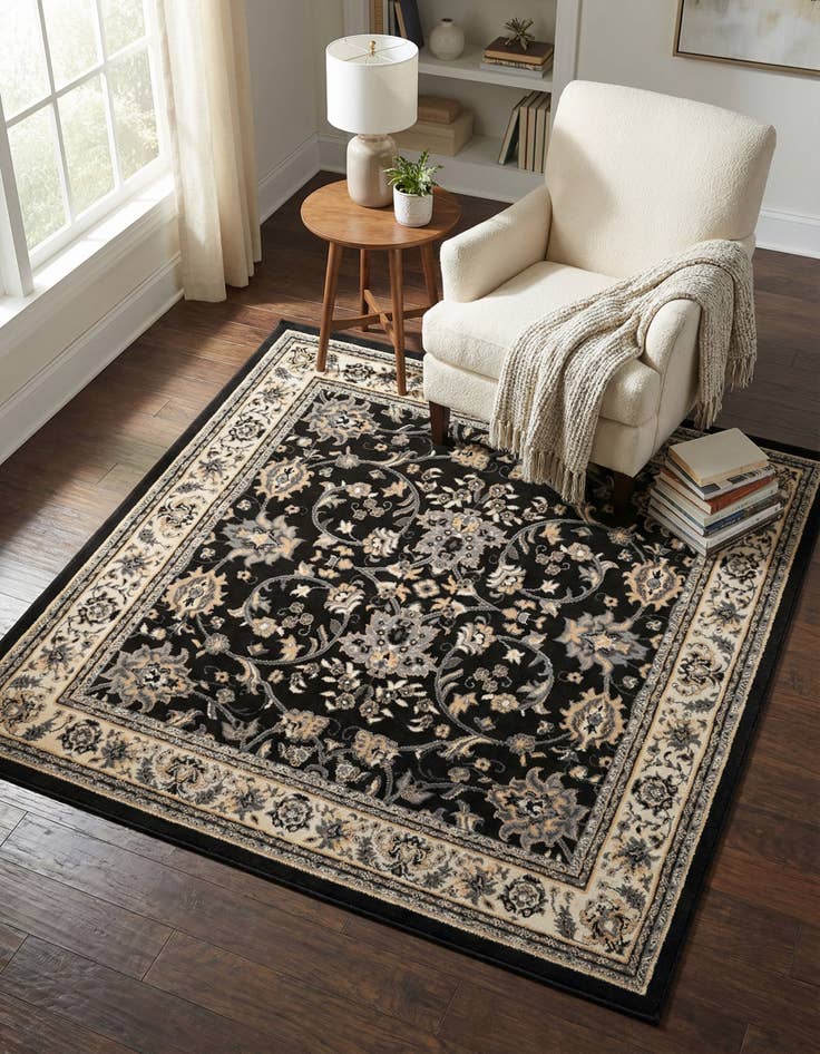 Detail image of 6' x 6' Kashan Design Square Rug