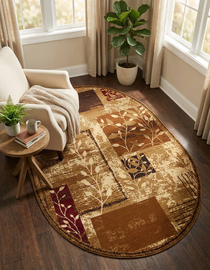 Detail image of 5' 3 x 8' Cafe Oval Rug