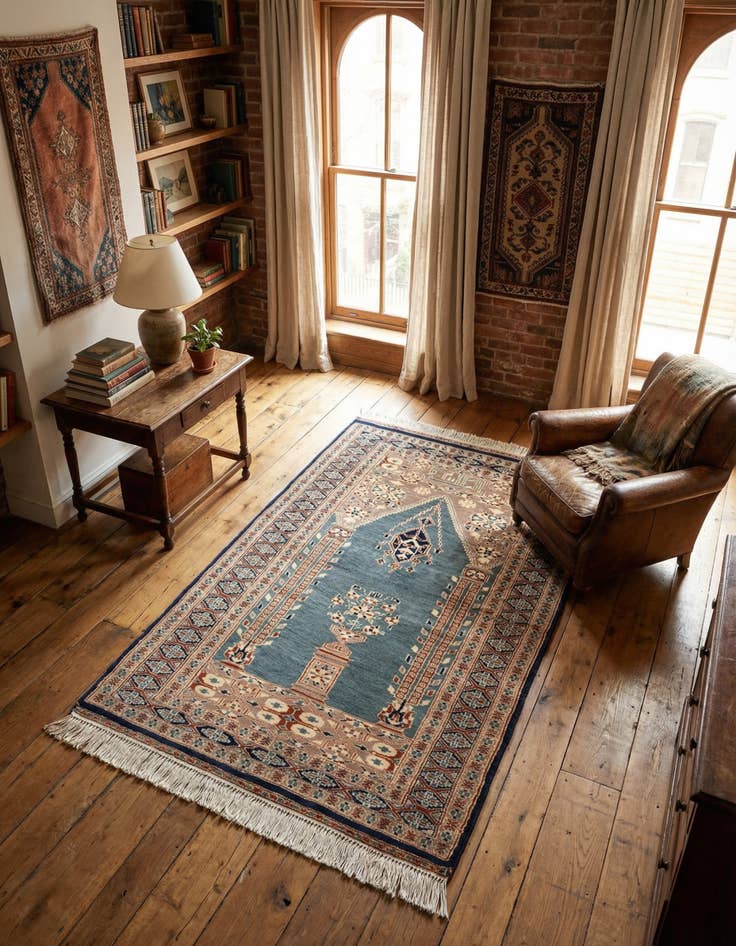 Detail image of 2' 8 x 4' 6 Hand Knotted Bokhara Oriental Wool Rug