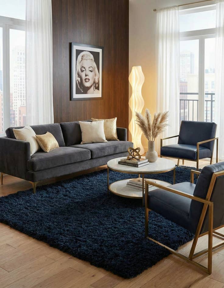 Detail image of 7' x 10' Marilyn Monroe™ Shag Rug