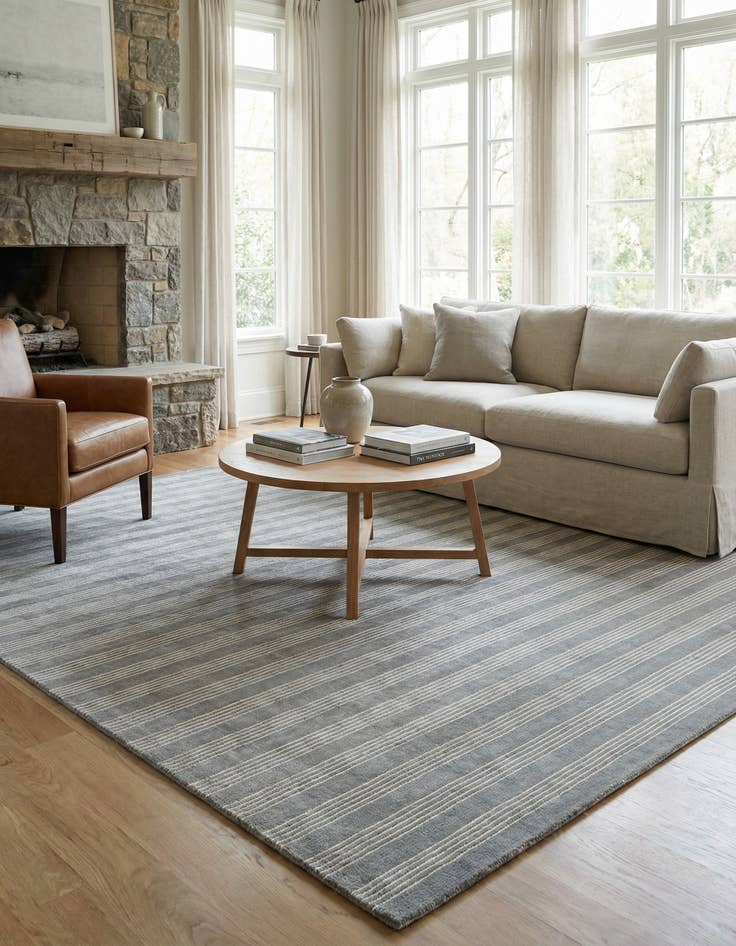 Detail image of 9' x 12' Jill Zarin Striped Wool Rug