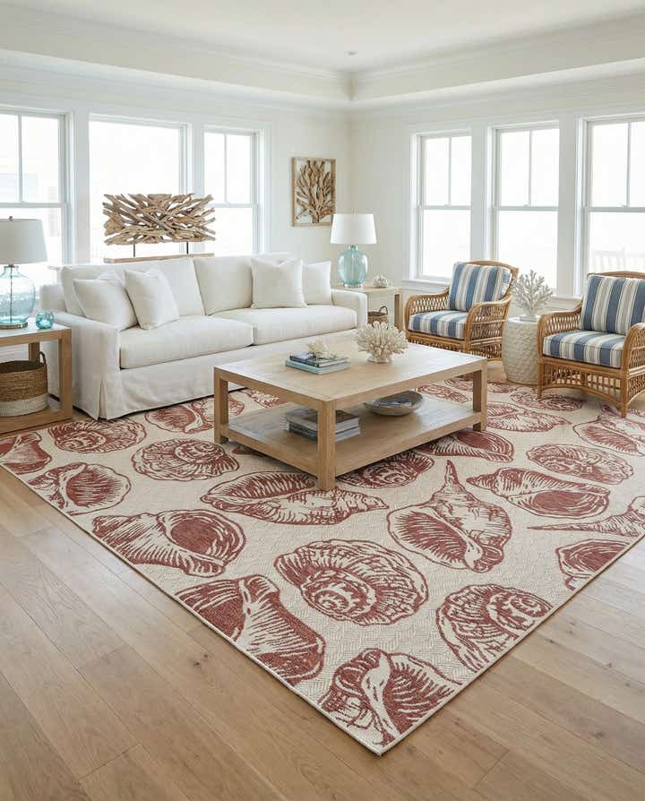 10' x 10' Easy-Clean Coastal Indoor / Outdoor Square Rug