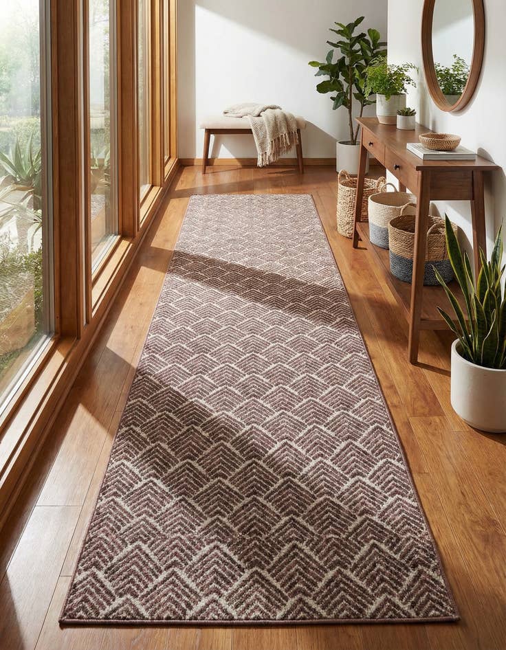 Detail image of  2' 7 x 12' Eco Trellis Runner Rug