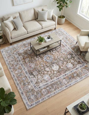 7' 10 x 7' 10 Washable Yara Square Rug
