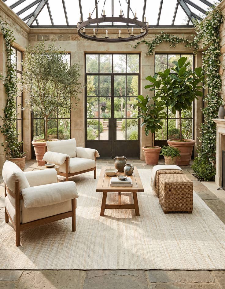 Detail image of 12' 2 x 16' 1 Handmade Braided Jute Rug